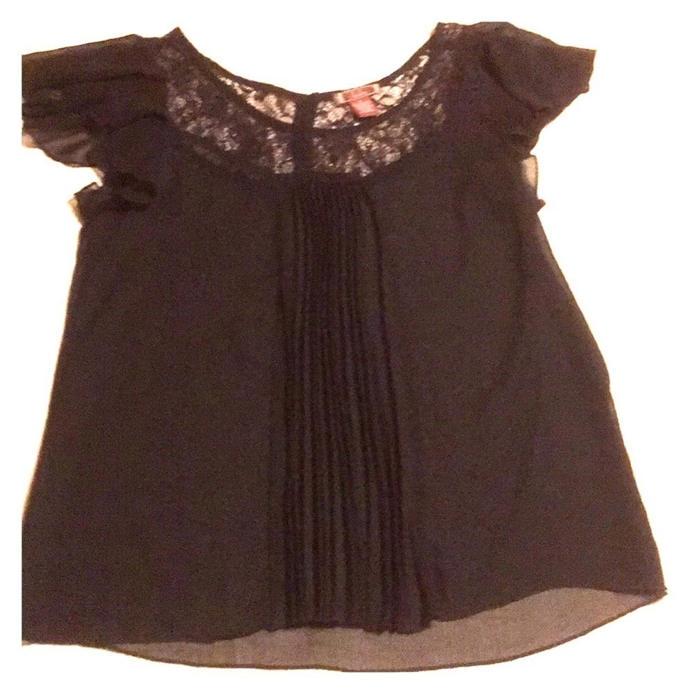 DMBM BLOUSE LACE BLACK SIZE MEDIUM